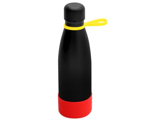 Термобутылка герметичная вакуумная Olivia To Go, чёрный/жёлтый/красный Термобутылка герметичная вакуумная Olivia To Go, чёрный/жёлтый/красный