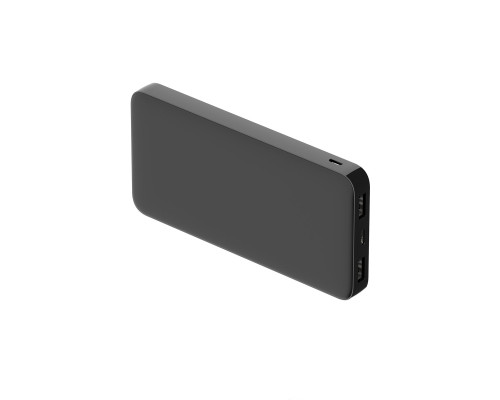 Внешний аккумулятор Polus, 10000 Mah, софт-тач покрытие, черный Внешний аккумулятор Polus, 10000 Mah, софт-тач покрытие, черный