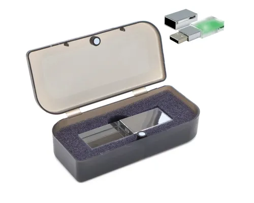 Флешка Moon 16 Гб в футляре, зеленый