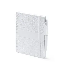 Блокнот А5 DURAN в твёрдом переплёте с ручкой, белый