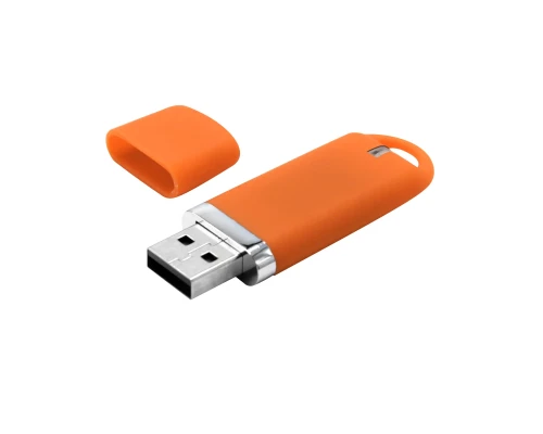 Флешка Shape с покрытием Софт Тач 16 GB, оранжевая