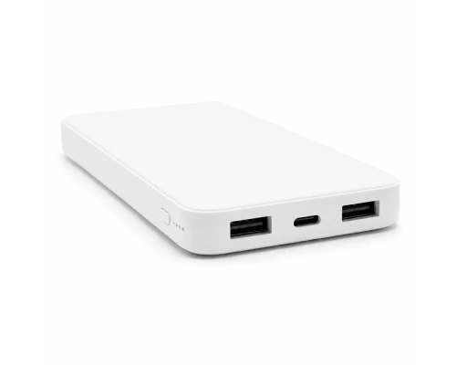Внешний аккумулятор Polus, 10000 Mah, софт-тач покрытие, белый
