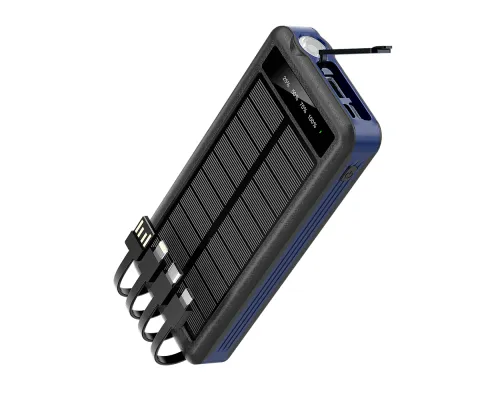 Внешний аккумулятор Xyron с солнечной панелью, 10000 mAh, синий