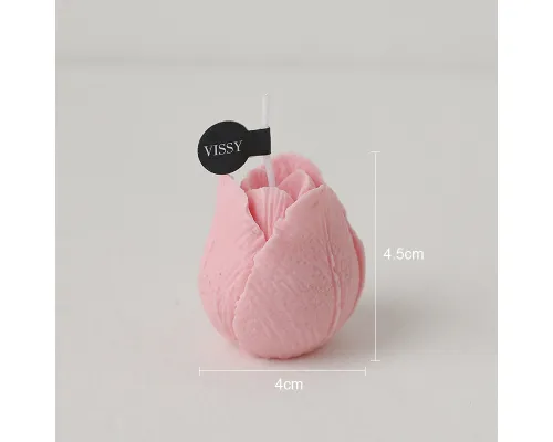 Свеча Тюльпан Оксфорд, розовый