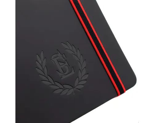 Ежедневник A5 недатированный Sir Lewis в твёрдом переплёте, красный кант