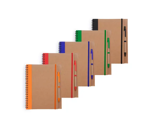 Блокнот с ручкой ALANI, Оранжевый