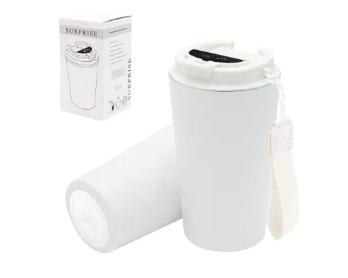 Термокружка Surprise To Go с индикатором, белая