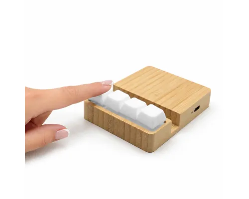 Беспроводное зарядное устройство ClickPad (10W) в виде подставки для телефона, с клавишами анти-стресс, белый