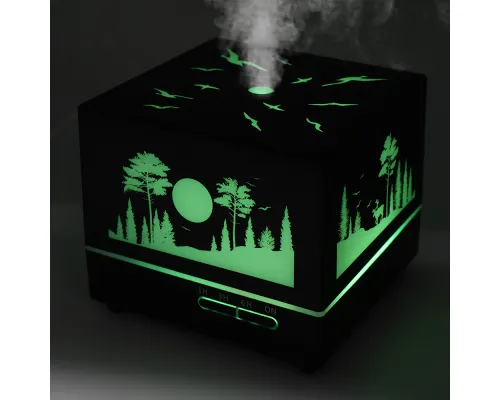 Светодиодный увлажнитель Wisdom с подсветкой гравировки, черный