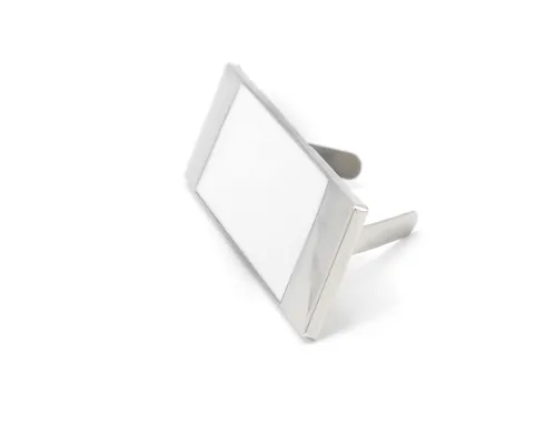 Шильд металлический, серебряно-белый