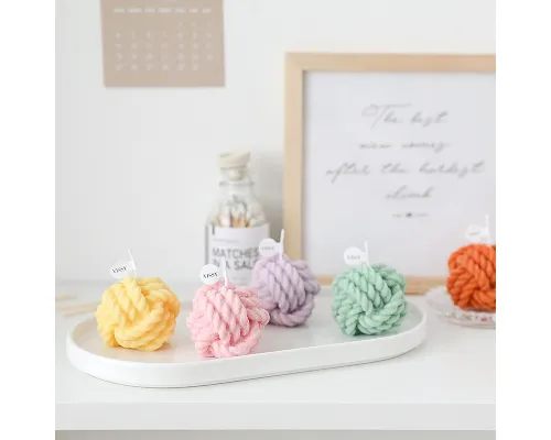 Свеча Бабушкин клубок, голубой