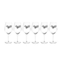 Комплект бокалов для красного вина 6 шт  UVA BLACK в подарочной упаковке