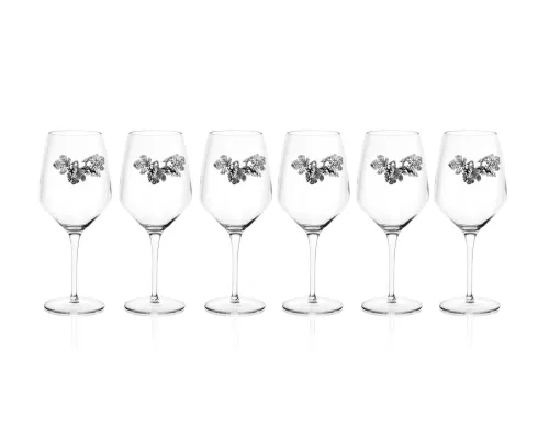 Комплект бокалов для красного вина 6 шт  UVA BLACK в подарочной упаковке