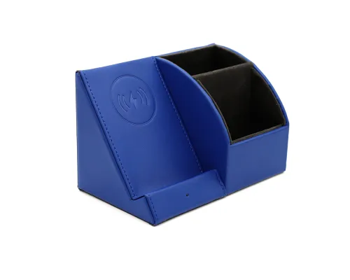 Настольный органайзер Prestige c беспроводной зарядкой, синий