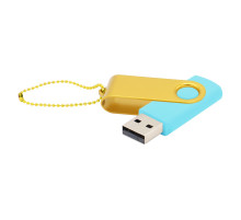 Флешка Designer To Go 2.0 USB 16Gb, бирюзовый/желтый