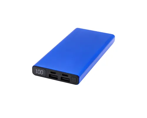 Внешний аккумулятор Höginn в металлическом корпусе, 10000mAh, синий