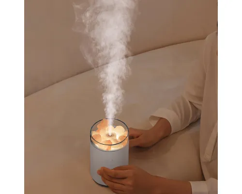 Соляная, светодиодная USB лампа-увлажнитель Aura, белый