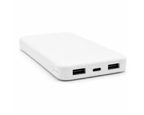 Внешний аккумулятор Polus, 10000 Mah, софт-тач покрытие, белый