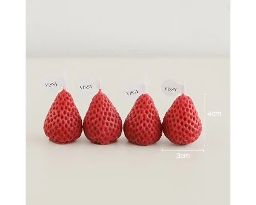 Свеча Клубника, набор (4 шт)