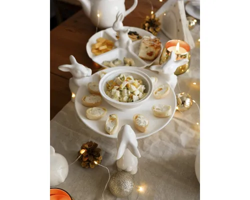 Тарелочка для сладостей "Воришки" (NEW), 23.5 см, Белый