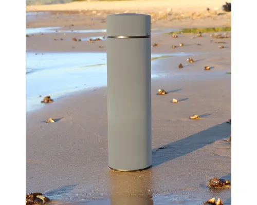 Термос Bronx софт тач, серого цвета