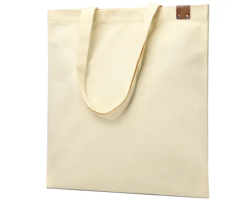 Сумка для покупок IVORY 325 г/м² с PU нашивкой, коричневый