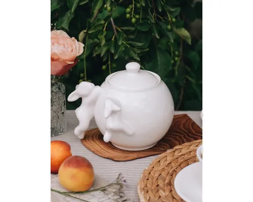 Сахарница с кроликами (NEW), 1000 мл, Белый