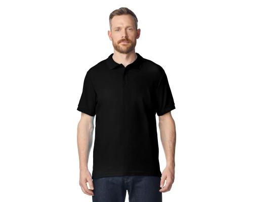 Футболка поло PREMIUM COTTON ADULT DOUBLE PIQUE, ЧЕРНЫЙ S