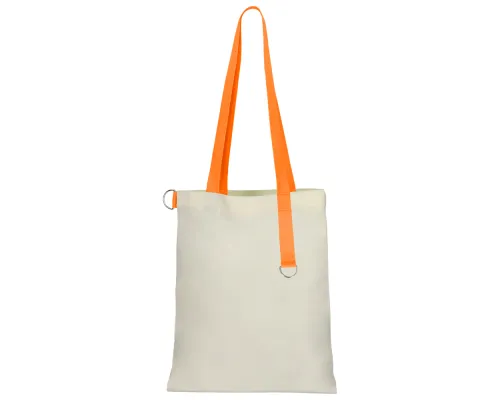 Сумка для покупок White GLOW 325 г/м² с ремувкой, оранжевая