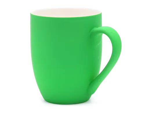 Кружка Elegante, софт-тач, 350мл, зеленая