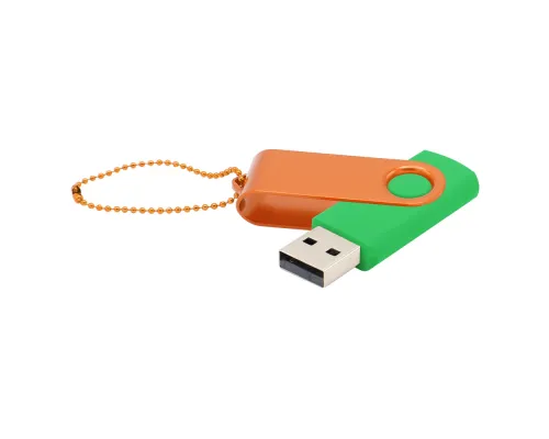 Флешка Designer To Go 2.0 USB 16Gb, зеленый/оранжевый