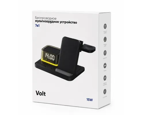 Беспроводное мультизарядное устройство Volt 15W (7в1), черный