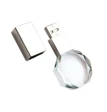 Флешка Diamond 16 Гб, белая подсветка