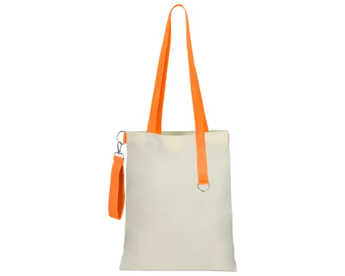 Сумка для покупок White GLOW 325 г/м² с ремувкой, оранжевая