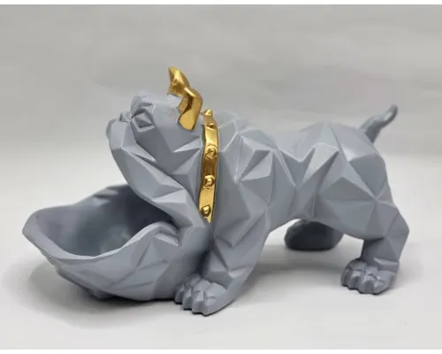 Статуэтка хранитель Бульдог, серый