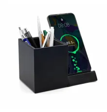 Настольный органайзер Elegans c беспроводной зарядкой, черный