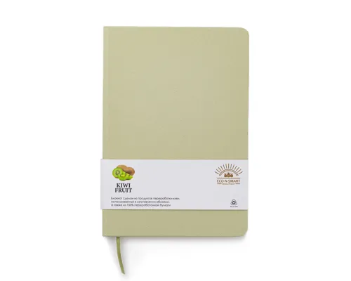 Блокнот из растительного сырья Tutti Frutti в твёрдом переплёте, киви