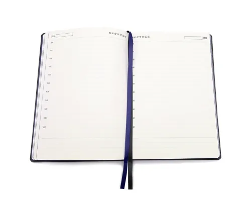 Ежедневник A5 недатированный Efemero в мягком переплёте, черный/темно-синий