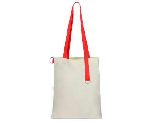 Сумка для покупок White GLOW 325 г/м² с ремувкой, красная