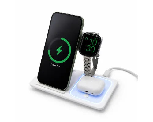 Беспроводное мультизарядное устройство Syntra 15W (3в1), белый
