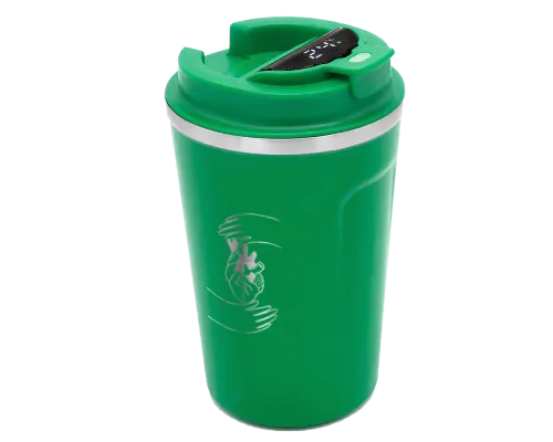 Термокружка Moon с дисплеем, 380мл, темно-зеленая