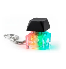 Брелок PUSH ME с LED подсветкой (фонарик), чёрный
