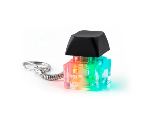 Брелок PUSH ME с LED подсветкой (фонарик), чёрный