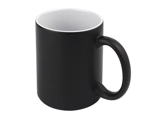 Кружка-хамелеон керамическая Йорк, сублимация, черная