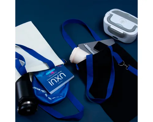 Сумка для покупок White GLOW 325 г/м² с ремувкой, оранжевая