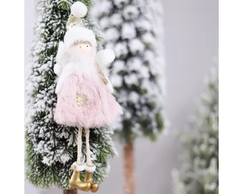 Новогоднее украшение Рождественский ангел, розовый