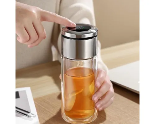 Термос стеклянный для чая Sabi  cо светодиодным дисплеем