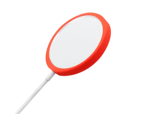 Беспроводное магнитное зарядное устройство Fomax 15W To Go, белый/красный