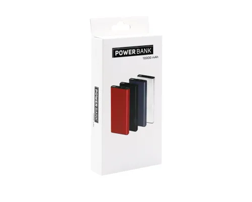 Внешний аккумулятор Höginn в металлическом корпусе, 10000mAh, красный