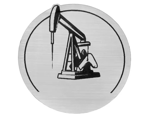 Шильд-наклейка нефть, серебро